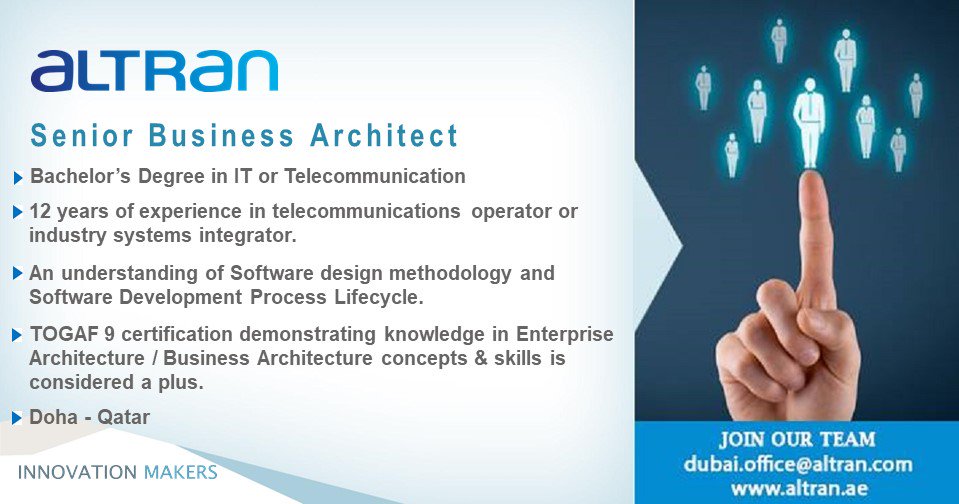 CapgeminiEngME's tweet photo. Apply Now!
Position: Senior Business Architect.
Click the link to send resume: https://t.co/xknxmQE8A7
Website: https://t.co/6m9f9cMk0v https://t.co/U3vlmsPo1c