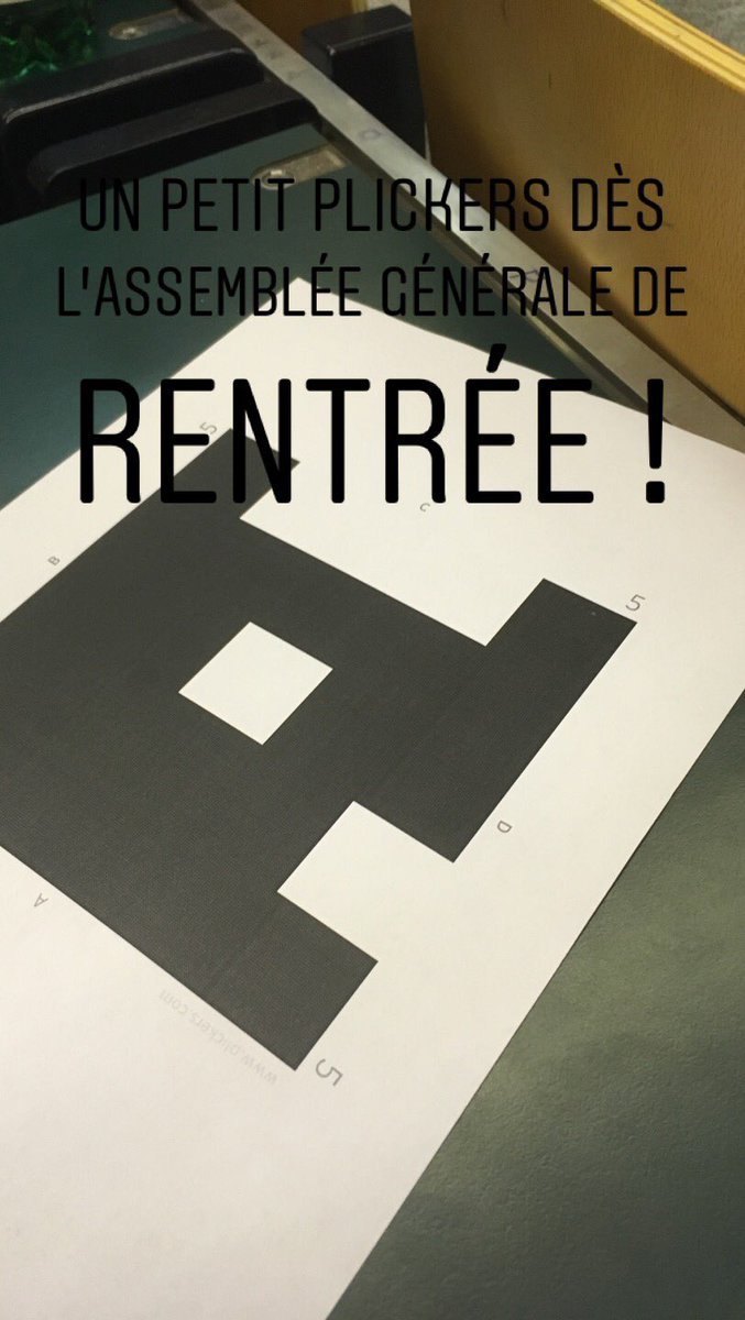 Un petit #plickers pour bien commencer l’année. Dès l’assemblée de rentrée des enseignants. #outilstice #tice #plickers