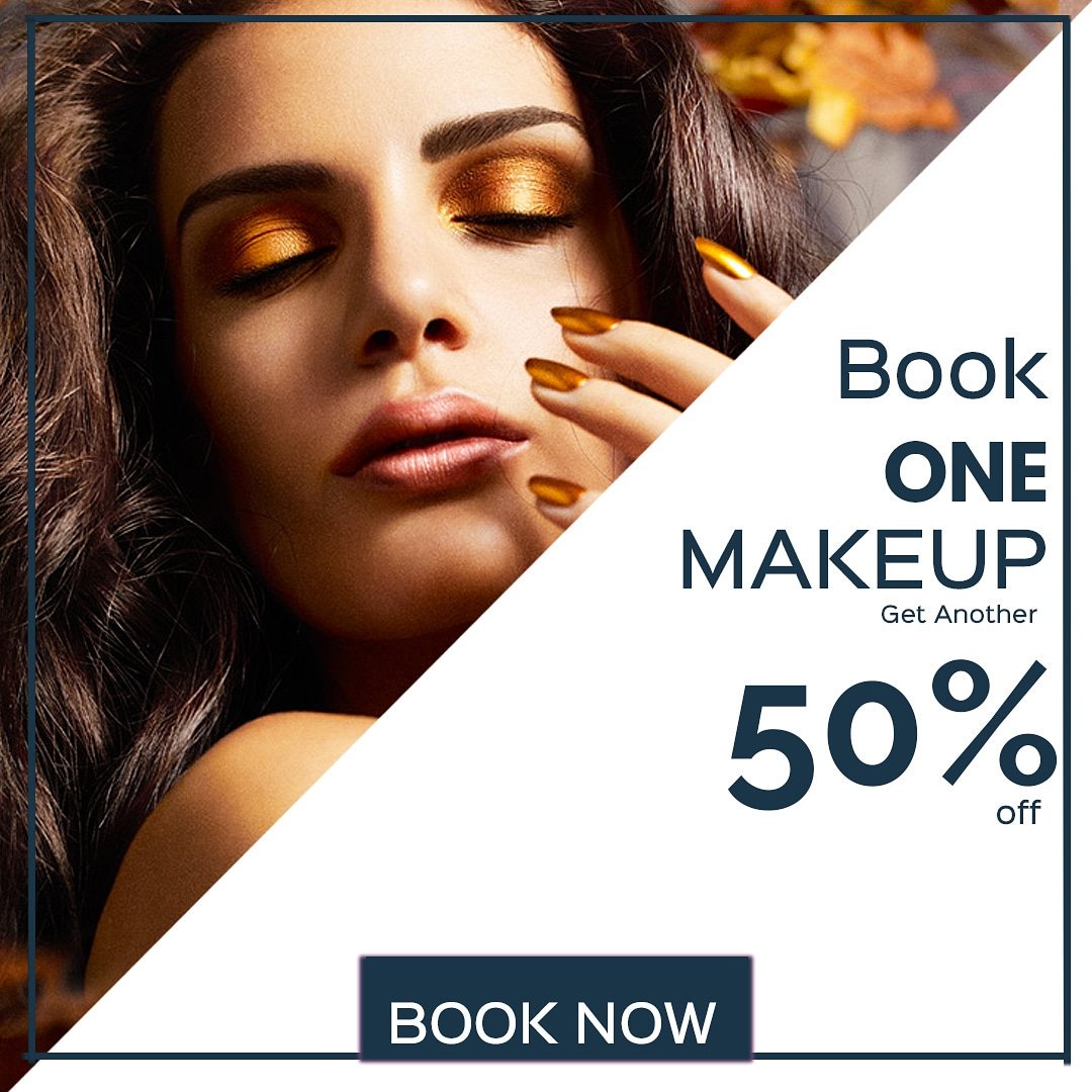 1 offer that you can't refuse ❣️
Book one Makeup and get another 50% off. 
To Book your appointment , call 0322-2229106. .
.
.
.
#naveensalon #getpampered #beyou #weddingseason #partymakeup #karachi  #karachibloggers #wakeupandmakeup #beautyblender #hudabeauty  #makeup