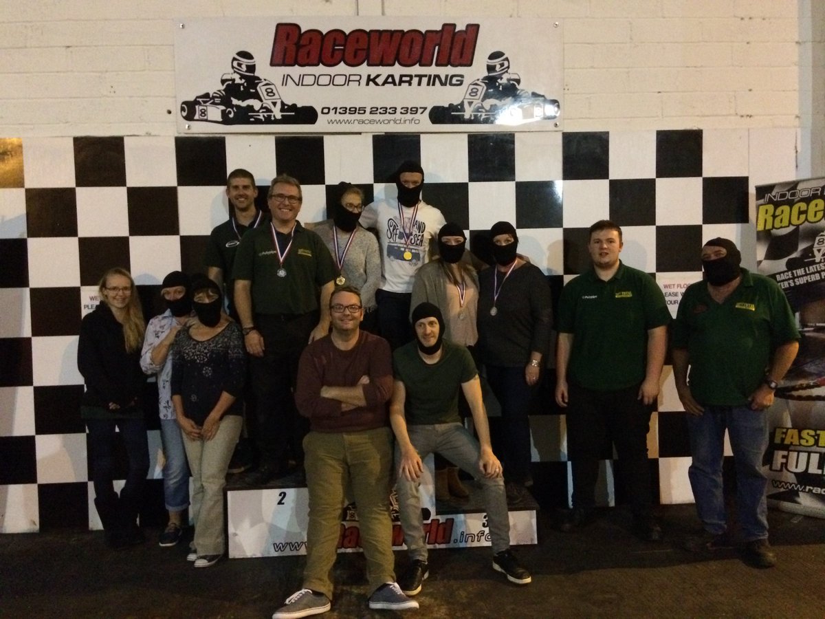 EscapeBathrooms's tweet photo. We love a team building day with @totalplumbinguk.  Lots of fun had by everyone at @RaceworldExeter! Thanks go to Clive and Ian for setting this up for our #Honiton Branch! https://t.co/m4FWXa2bfF