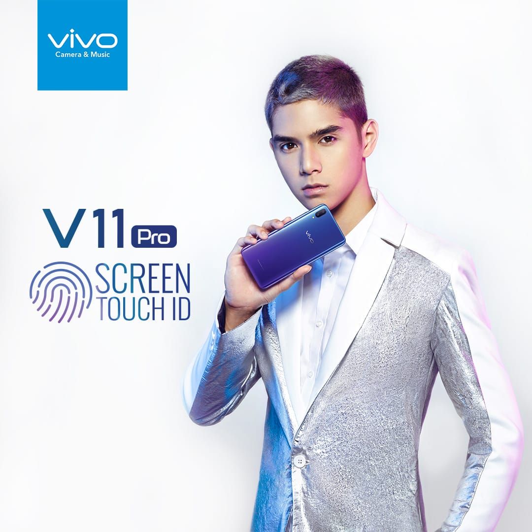 #VivoV11Pro siap memancarkan pesonamu dengan warna gradasi Nebula Purple yang dilengkapi inovasi terbaru Screen Touch ID!