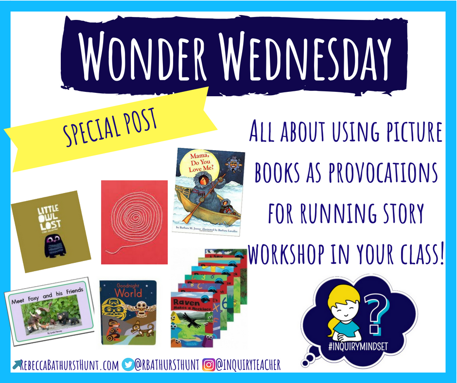 rbathursthunt's tweet photo. Have you checked out the first #WonderWednesday post for back to school!? 

It is all about Story Workshop with a bunch of books I use as provocations for our Story Workshop sessions. 

READ more here: https://t.co/JdgnOUen0Y

#InquiryMindset #DiveIntoInquiry #tosachat #k2cantoo https://t.co/tZOLIBk1M3