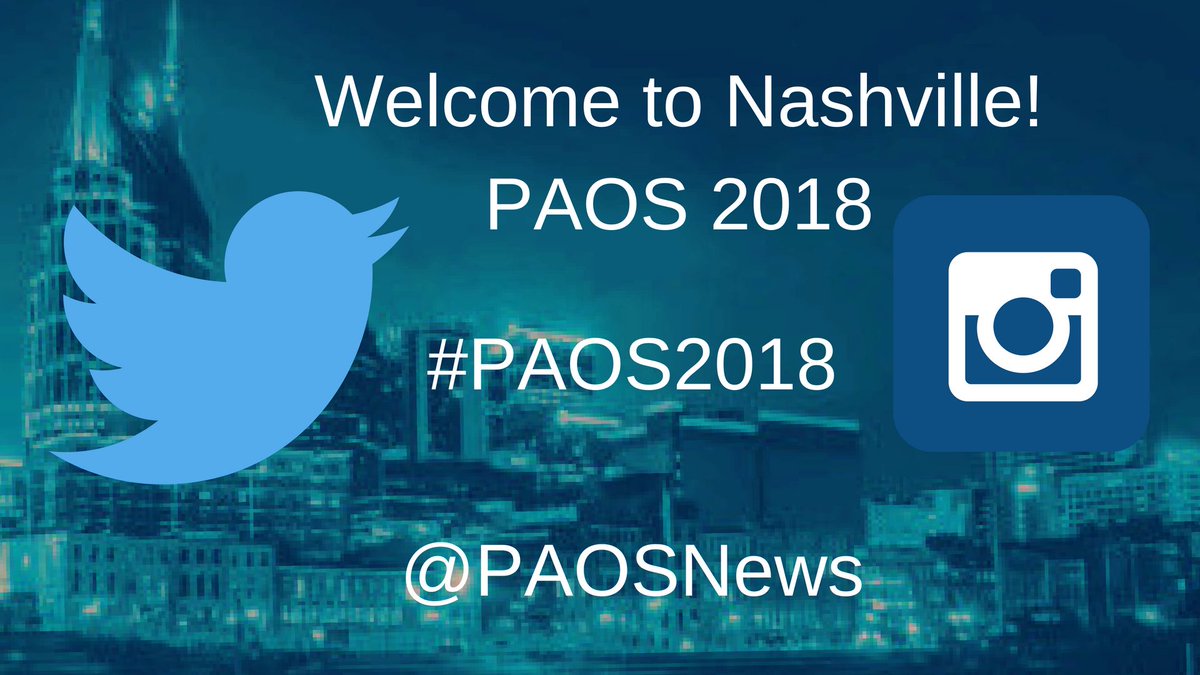 PAOSnews's tweet photo. Live tweets on here for talks starting Tuesday morning! New Instagram account too! #PAOS2018 https://t.co/n2RxiQMPZl