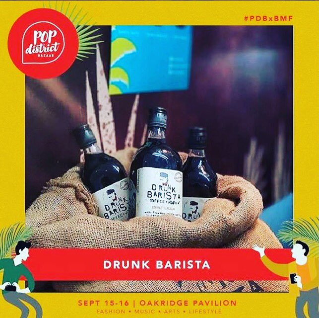 drunkbaristaPH's tweet photo. Catch us at Pop District Bazaar.
Sept. 15-16, 2018 / Oakridge Pavilion
.
.
.
#drunkbarista #TheBrewWithAKick #coffeeliqueur #coffeeplusvodka #localmade #MadeinCebu #supportlocal #Cebu #souvenir #localsouvenir #coffee #vodka #popdistrictbazaar https://t.co/c17jbpNOkK