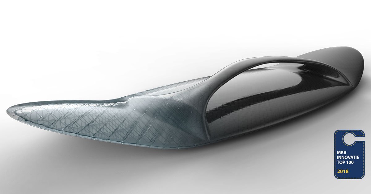 3D printen van composieten. Het Sandwich 2.0 proces <a href="/Fiberneering/">Fiberneering</a> maakt het mogelijk om lichtgewicht, vezel versterkte, kunststoffen (composieten) zonder materiaalverlies te produceren d.m.v. een 3D printproces. #innotop 2018: bit.ly/2Mw0GtV