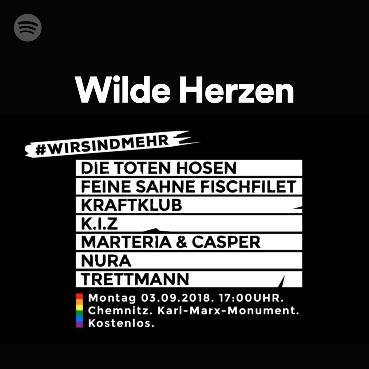 Für mehr Toleranz. Gegen Fremdenhass. spoti.fi/2PnEh3g #Wirsindmehr