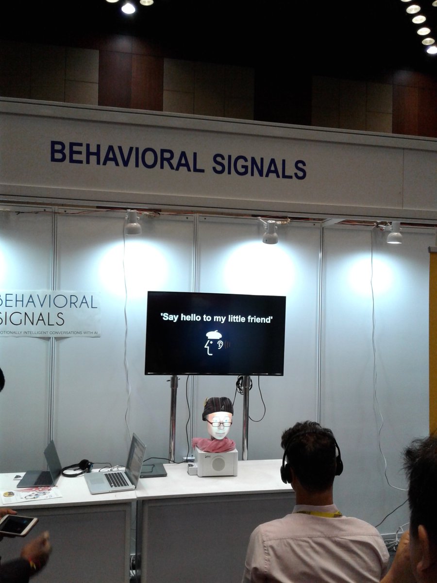 behaviorsignals's tweet image. Let&apos;s raise the curtain! We&apos;re ready to welcome you to our booths at this year&apos;s #Interspeech! Quentin Furhatino, a @furhatrobotics #conversationalAI robot, is ready to capture emotional cues in #speech, recruiting for the top acting role for his next movie-Find us booths P2-P7!