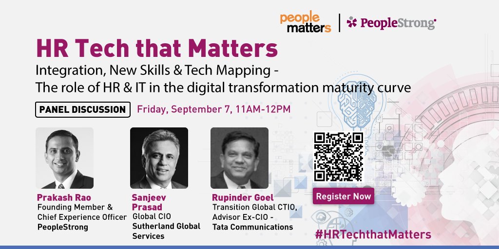 What are the prerequisites of Digital HR? What are the top challenges when designing an #HRTech roadmap?
Join the #HRTechthatMatters webcast and get answers to these questions. @peoplestrong bit.ly/PeopleStrongPa…
