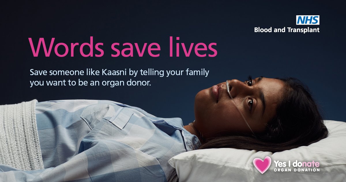Organ Donation Week starts today! Spread the word and tell your family you want to save lives. #WordsSaveLives