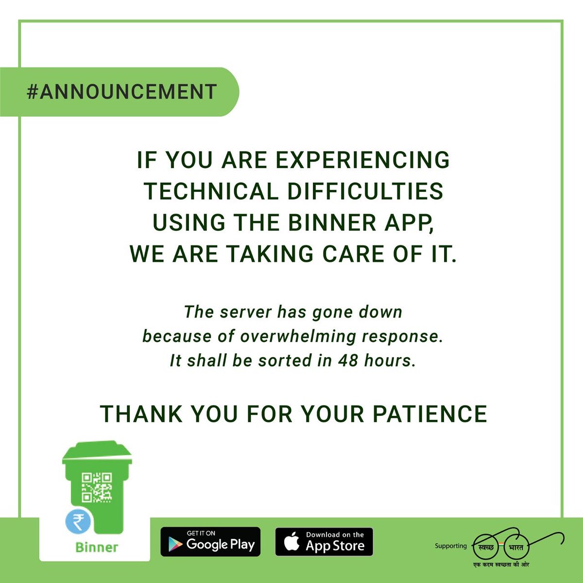 Sorry for inconvenience. Thank you for your patience.