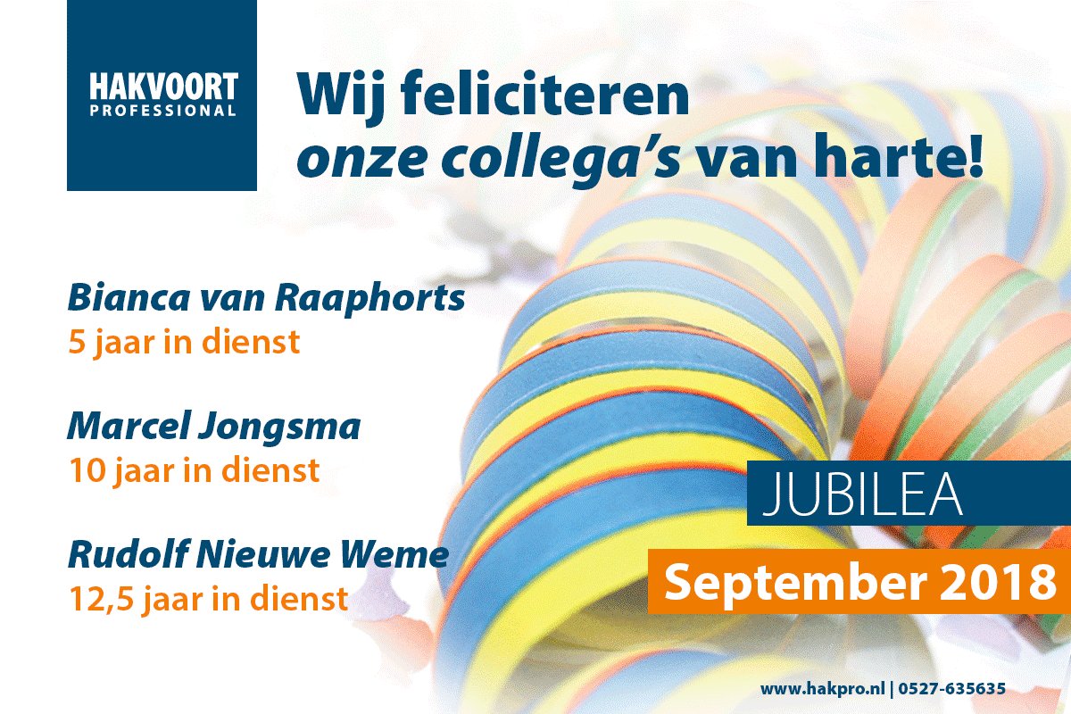 Opnieuw feest! Bianca, Marcel en Rudolf van harte gefeliciteerd!
