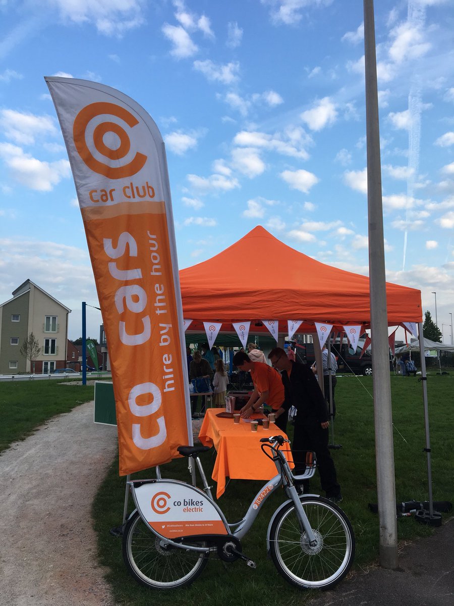 CoBikesElectric's tweet photo. All setup @DevonToB start at #Cranbrook Visit & an electric bike & @CoCars register for FREE membership & were here with @ActionEDevon #tourofbritain #exeter #cranbrook #activecranbrook @healthcrankbrook @Change4Life @DevonDoctorsLtd @Town2nd @SW_Railway @ExBikeWorkshop https://t.co/C2PrkDmHdz