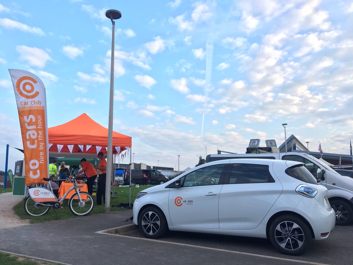 CoBikesElectric's tweet photo. All setup @DevonToB start at #Cranbrook Visit & an electric bike & @CoCars register for FREE membership & were here with @ActionEDevon #tourofbritain #exeter #cranbrook #activecranbrook @healthcrankbrook @Change4Life @DevonDoctorsLtd @Town2nd @SW_Railway @ExBikeWorkshop https://t.co/C2PrkDmHdz