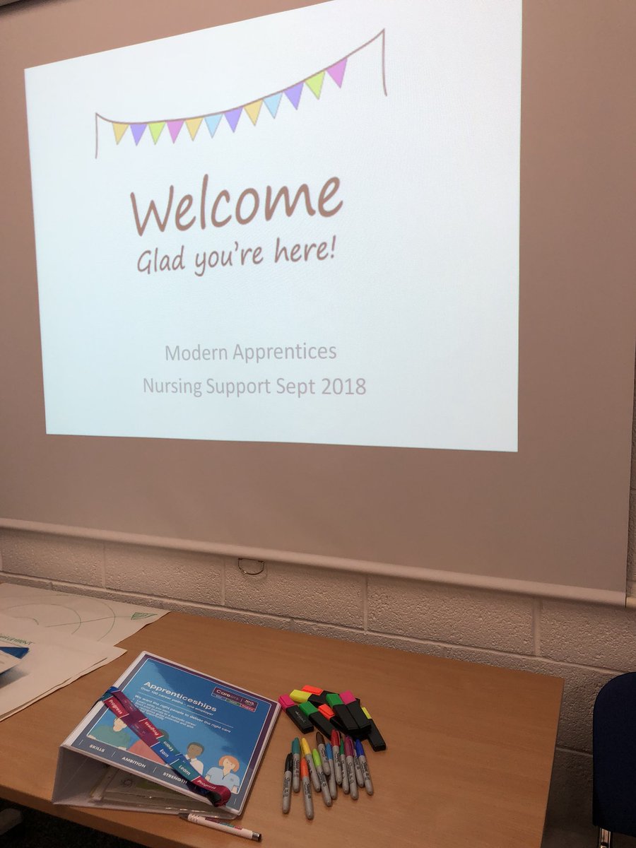 andreamac00's tweet photo. Hello Sept and first day for our new MA nursing support workers for RIE! new pens, highlighters and folders ready - must be time for some team work! #getready #earnlearnprogress #startyourcareer 🌱😀 @NHS_Lothian https://t.co/2aQLyZgBTt