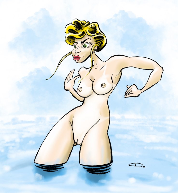 ToonRude's tweet photo. The swimsuit is gone. I left her out in the sun for a bit long. She got some tanlines #swimsuit #water #blonde #rude #cartoon #tanlines #nude #nackt https://t.co/l6omloTZOm