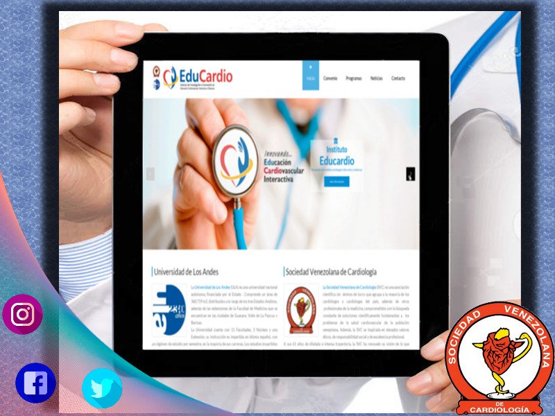 CardiologiaSVC's tweet photo. #CardioDato conozca sobre “Portal de Educación Cardiovascular Interactiva a Distancia, una forma innovadora de adquirir conocimiento” >> https://t.co/gpOe7r0SN5 Un proyecto de Universidad de Los Andes y Sociedad Venezolana de Cardiología #SVC2018 https://t.co/rvXHqZWzo1