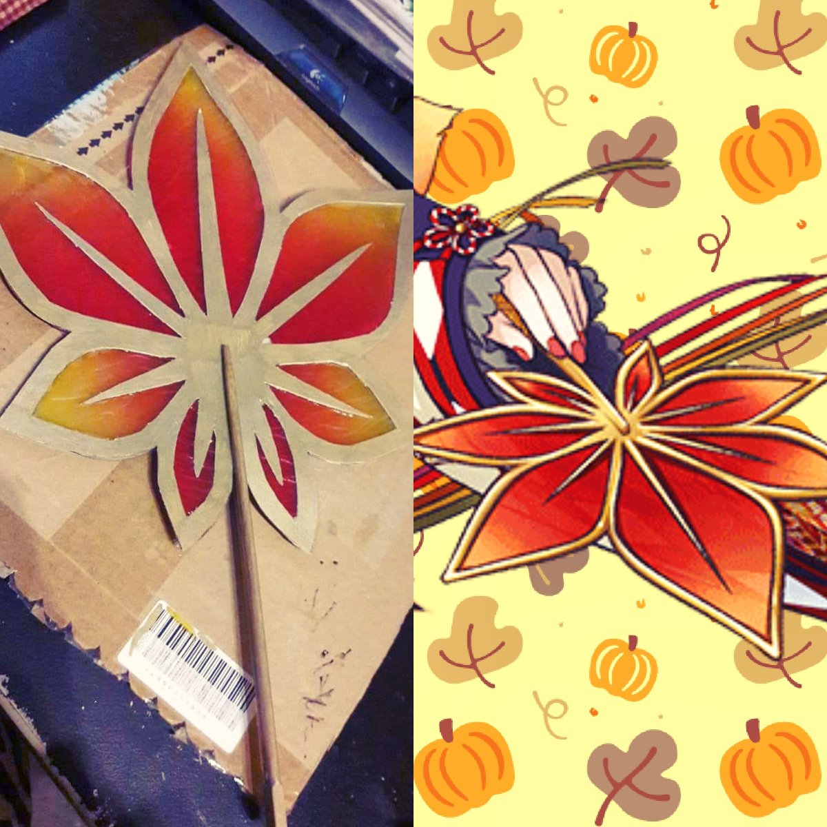 LoveCookies92's tweet image. Am Wochenende endlich meinen Fächer fürs Connichi Samstag Cos fertig gebastelt, bin echt zufrieden 😊
#Cosplay #Fächer #Coswork