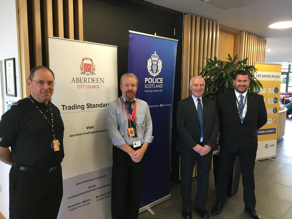 PSOSNorthEast's tweet photo. On Friday #NECrimeReduction held their latest Business Watch event @nexenenergy Kingswells. 40 local companies attended to recieve advice on physical &amp; cyber security and viewed the latest @securedbydesign products. Look out for next event later this year.
#PIPartnerships https://t.co/CsvFR77hDu