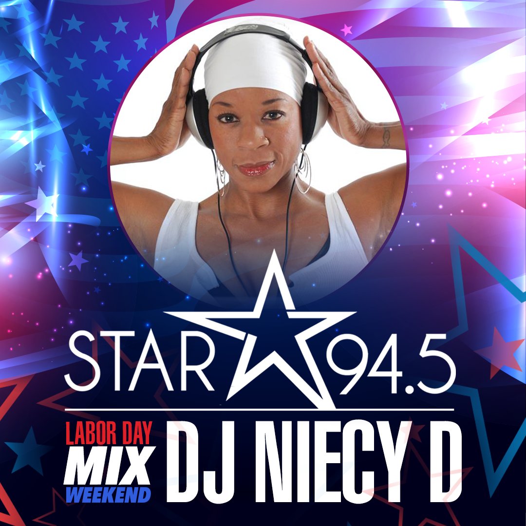 NiecyD's tweet photo. Continuing the #LaborDayMixWeekend I spin today on @STAR945 I want YOU to send in your request via my social media pages and through the Open Mic button inside the STAR 94.5 app so I can put your request in my mixes today baby. Let's do thiiiiis..๐ฏ๐ฏ๐ฏ๐ฏ๐ง https://t.co/XaxDxxwlWj
