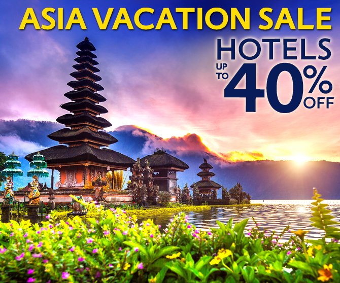 ExpediaIN's tweet photo. Our Asia Vacation Sale is now live when you #BookWithExpedia! Get up to 40% off on your pick of destinations, from #HongKong to #Singapore, #Bali to #Bangkok! Get started with the link here: https://t.co/STHm4ITLrJ #MondayMotivation #asiaholiday https://t.co/ZImtrSviOk