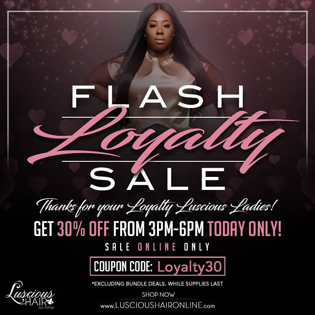 thergroupinc's tweet photo. 📢 @luscioushair12 flash sale has been extended until midnight. 🙌🏾 We know her loyalty mailing list surely appreciates her telling them first. #thergroupinc #emailmarketing https://t.co/f8xFRsyMV3