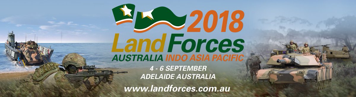 SafranElecDef's tweet photo. Opening day at @LandForces2018 (4-6 September, #Adelaide 🇦🇺)! Come & discover our Helicopters, Land Vehicles and Dismounted Combat solutions on @Safran booth 5A27.
Don't miss #Euroflir, #PASEO, #Geonyx, #JIM & much more https://t.co/fjYZ8hTBHp