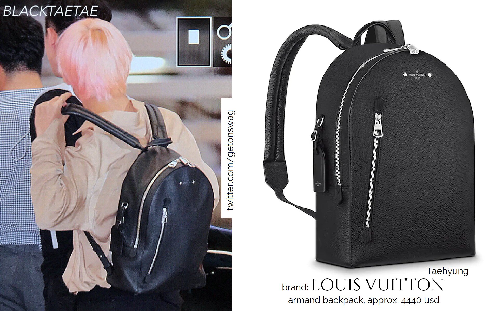 Beyond The Style ✼ Alex ✼ on X: JUNGKOOK #BTS 180903 airport #JUNGKOOK #정국  #방탄소년단 LOUIS VUITTON Black Keepall Bandoulière Bag bd gift 🎁 from #Jimin   / X