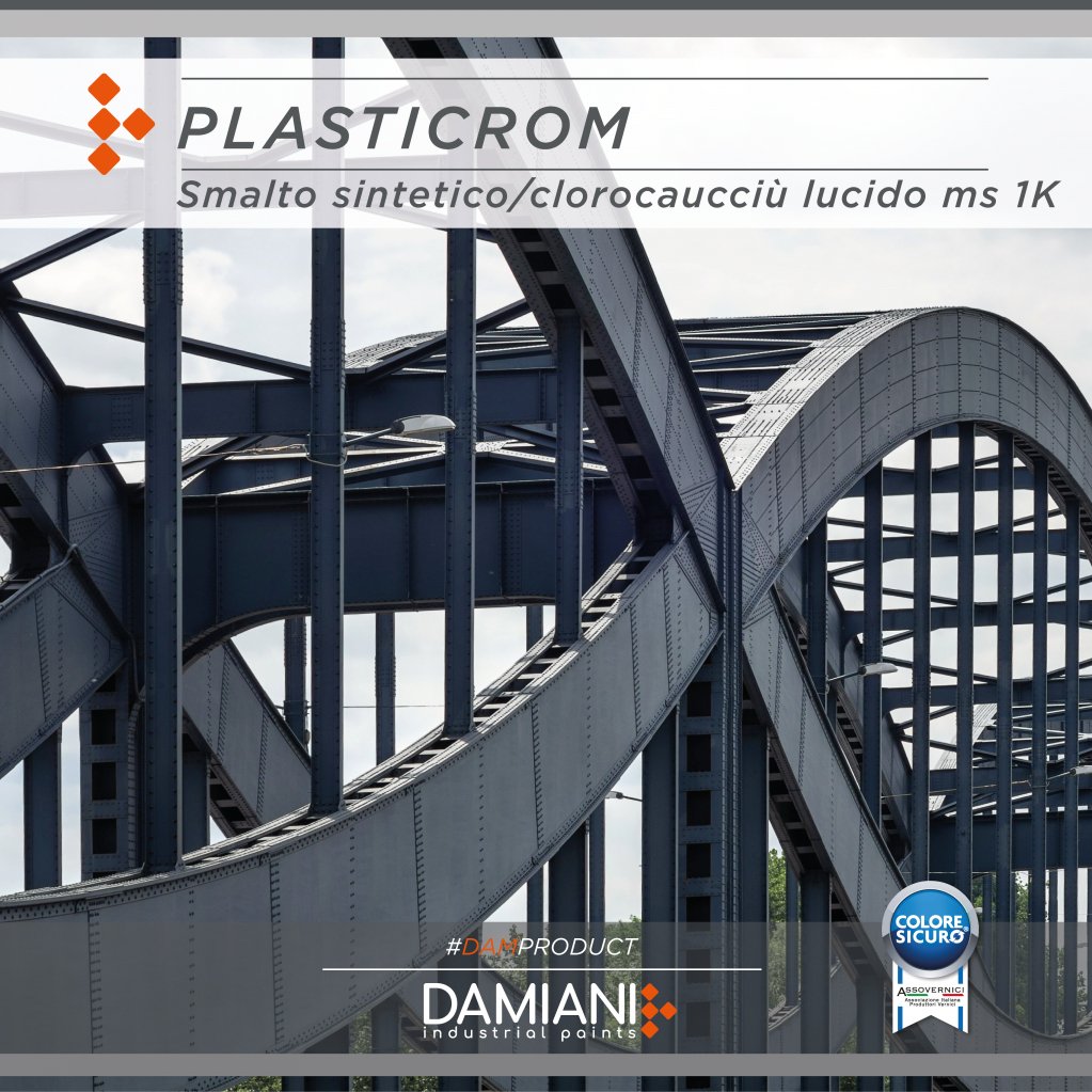 Color_Damiani's tweet image. PLASTICROM Smalto sintetico/clorocaucciù lucido ms 1K 🔝

✔Aspetto lucido
✔Buona resistenza all'acqua
✔Buona resistenza agli agenti atmosferici

#damproduct