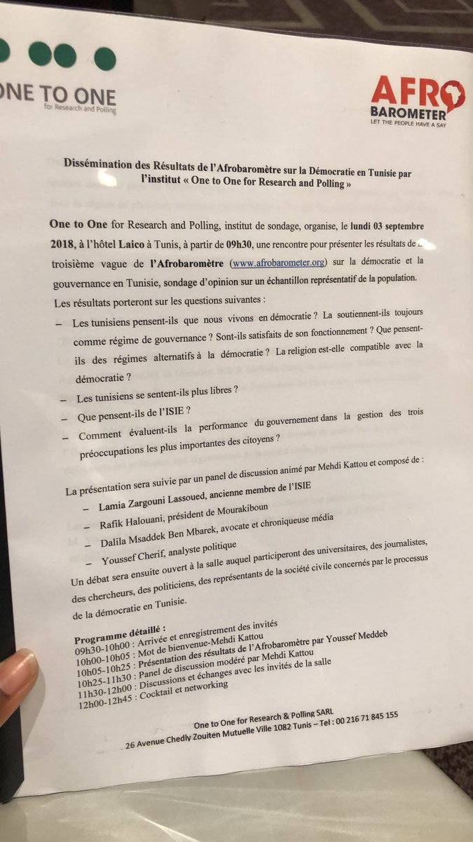 Josephine Appiah-Nyamekye Sanny (@jappiahnyamekye) on Twitter photo صباح الخير ☺️ ! Are #Tunisia-ns losing faith in #democracy ? Updates on the release of interesting new <a href="/afrobarometer/">Afrobarometer</a> data coming up shortly. #ABTunisia صباح الخير ☺️ ! Are #Tunisia-ns losing faith in #democracy ? Updates on the release of interesting new <a href="/afrobarometer/">Afrobarometer</a> data coming up shortly. #ABTunisia