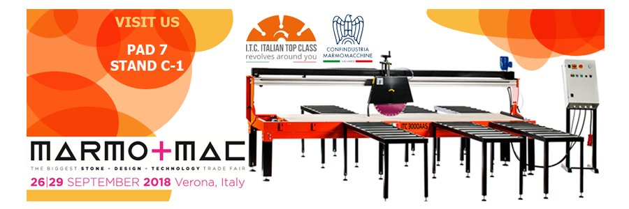 ItalianTopClass's tweet photo. We are glad to invite you at Marmomac Exhibition. Come to visit us for discovering our new products.
Pad 7, Stand C1 - 26-29 September 2018, Verona Italy
#marmomac2018 #withstoneyoucan #marble #ItalianTopClass #MadeinItaly #bridgesaw https://t.co/FKwJkZAYTw