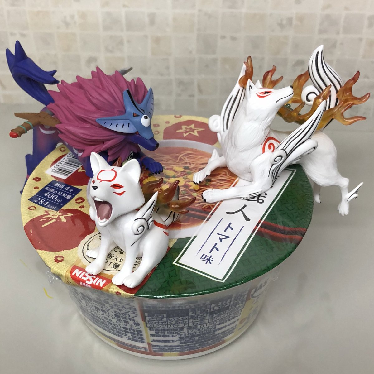 大神＆大神伝 ぬーどるストッパーフィギュアのアマテラス、チビテラス