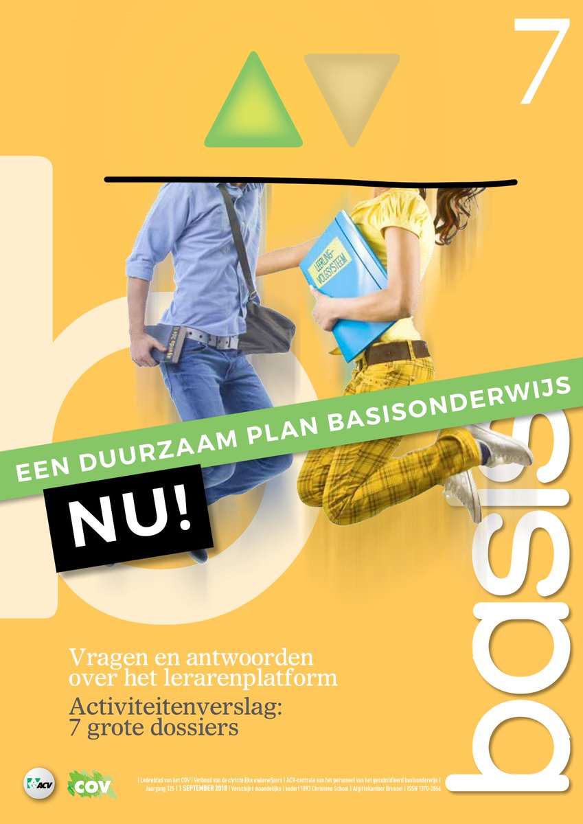 hetCOV's tweet photo. De #eersteschooldag van @hetCOV trapt af met de nieuwe #Basis7: "Een duurzaam plan basisonderwijs. Het is nu!" dixit @MarianneCoopman Lees hier: https://t.co/sfWXZvQSCR #3september #basisonderwijsindelift https://t.co/1nFYPjmY96