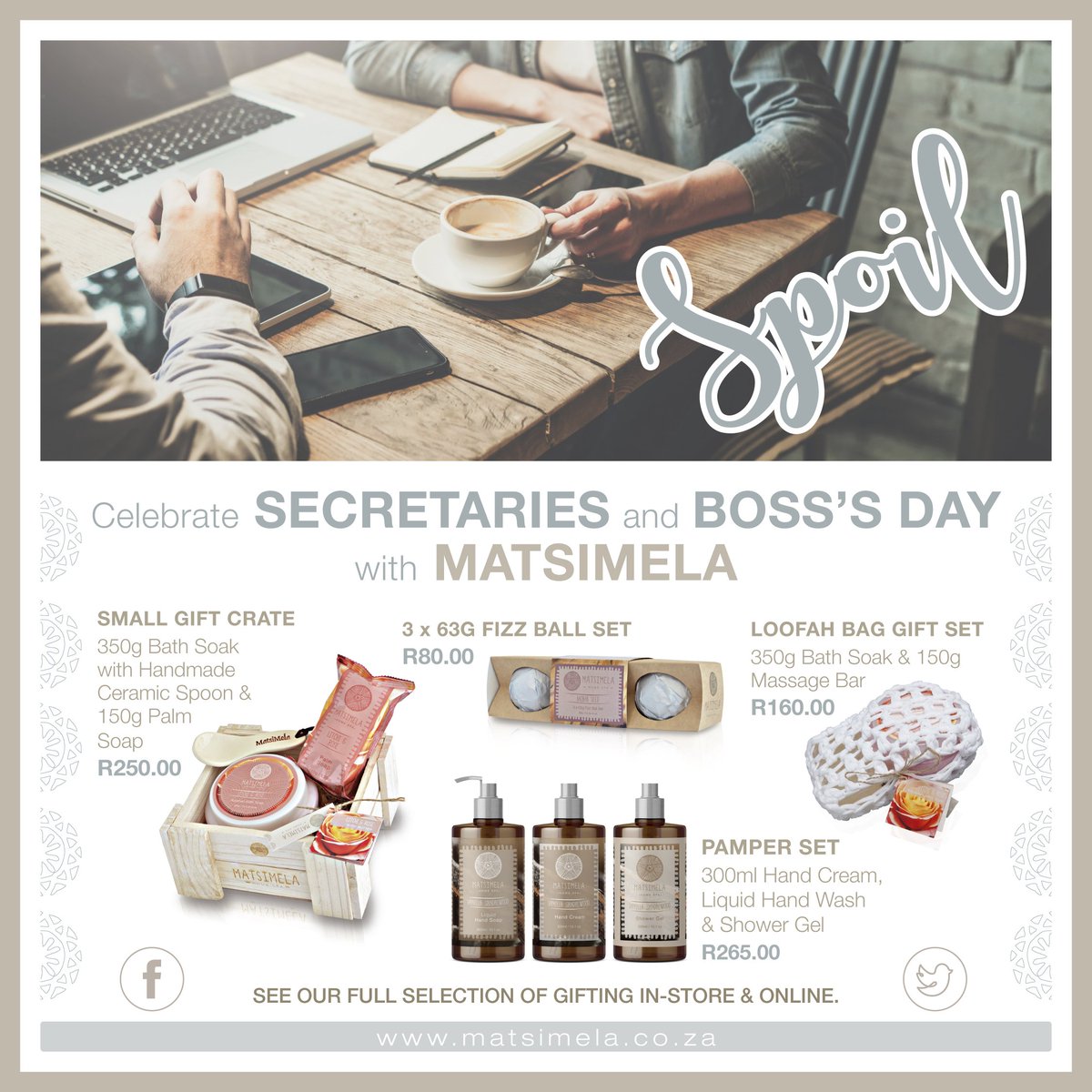Spoil your secretary this secretaries day September 5th! We have a wide range of beautiful gifts!