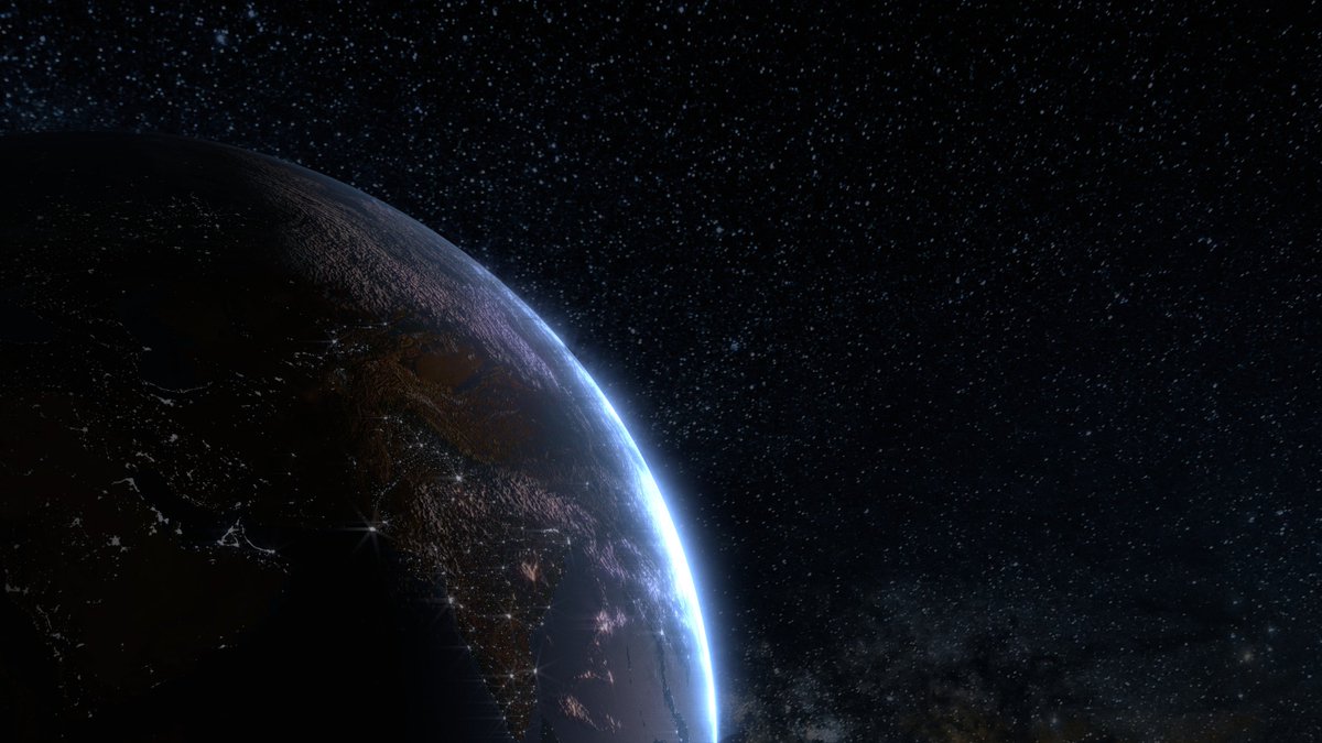 Wuttah3ll's tweet photo. 1 Hour earth project - #b3d #blender #Blender3d 
(Yes I know the cities in the render are visible in sunlight but It's nicer like this) 🙃 https://t.co/q2ps2qdgpb