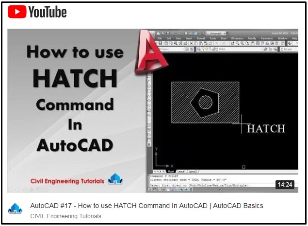 CIVILTutorials's tweet image. NEW VIDEO ...
AutoCAD #17 - How to use HATCH Command In AutoCAD | AutoCAD Basics
youtu.be/JqG9FQPvw-M
#CivilEngineeringTutorials 
#CivilTutorials 
#AutoCADCommands 
#AutoCADBasics