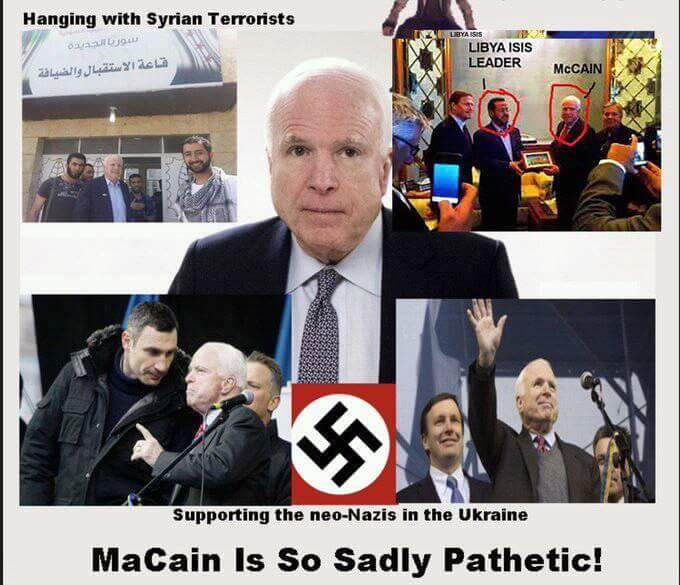 PrincessGaddafi's tweet image. John McCain died The killer of millions in the Arab spring.
and a companion of the terrorists in Libya and Syria,