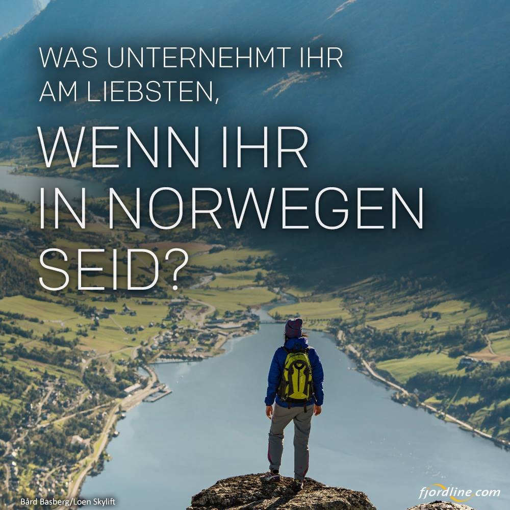Ab an Bord und los geht’s Richtung Norwegen! Aber wie geht es vor Ort dann  weiter? Was ist Eure Lieblingsbeschäftigung im Land der Fjorde?  Schreibt es uns in die Kommentare.