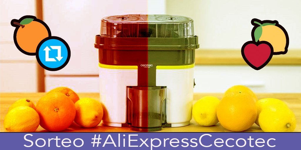 AliExpressES's tweet photo. ¡Sorteamos un exprimidor para esos zumitos sanos!
✅ Sigue a @AliExpressES
🔁 RT si te gustan las 🍊  o  ❤️ FAV los 🍋
👫 Menciona a 2 amigos con #AliExpressCecotec explicando de qué bando estás (🍊 o 🍋)
⏰ ¡Mañana 12:00 el ganador! https://t.co/GALDgzwcGk
