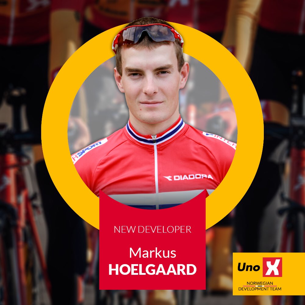 Uno-X Mobility Cycling (@unoxteam) on Twitter photo 💥 NEW DEVELOPER! 💥
After his great second half of the season we are pleased to share that Markus Hoelgaard will join the team in 2019.
In Markus we are getting a robust and talented rider with great values.
Welcome <a href="/MarkusHoelgaard/">Markus Hoelgaard</a>! 💥 NEW DEVELOPER! 💥
After his great second half of the season we are pleased to share that Markus Hoelgaard will join the team in 2019.
In Markus we are getting a robust and talented rider with great values.
Welcome <a href="/MarkusHoelgaard/">Markus Hoelgaard</a>!