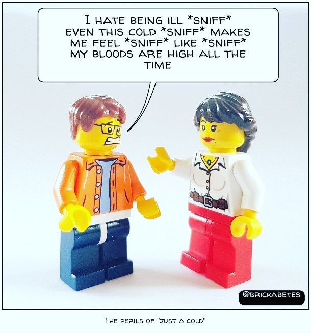 brickabetes's tweet photo. Your bloods might *be* OK but when they *feel* rubbish, that's no fun #lego #diabetes #brickabetes #T1D #doc #gbdoc https://t.co/IQ9SjUnWA0