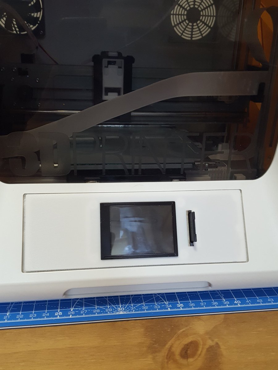 Think my #3dprinted bezel for my new 2.4" touchscreen for the Da Vinci Jr. Fits ...