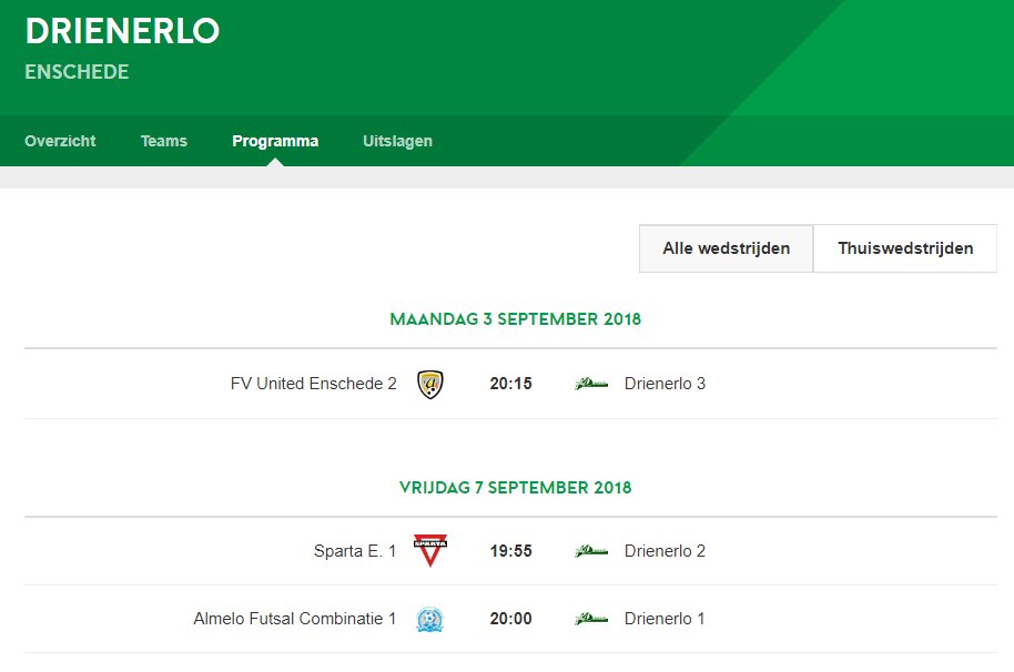 Vanavond opent Zaal 3 haar seizoen met een uitwedstrijd tegen FV United, en vrijdag spelen Z1 en Z2, idem een uitwedstrijd!