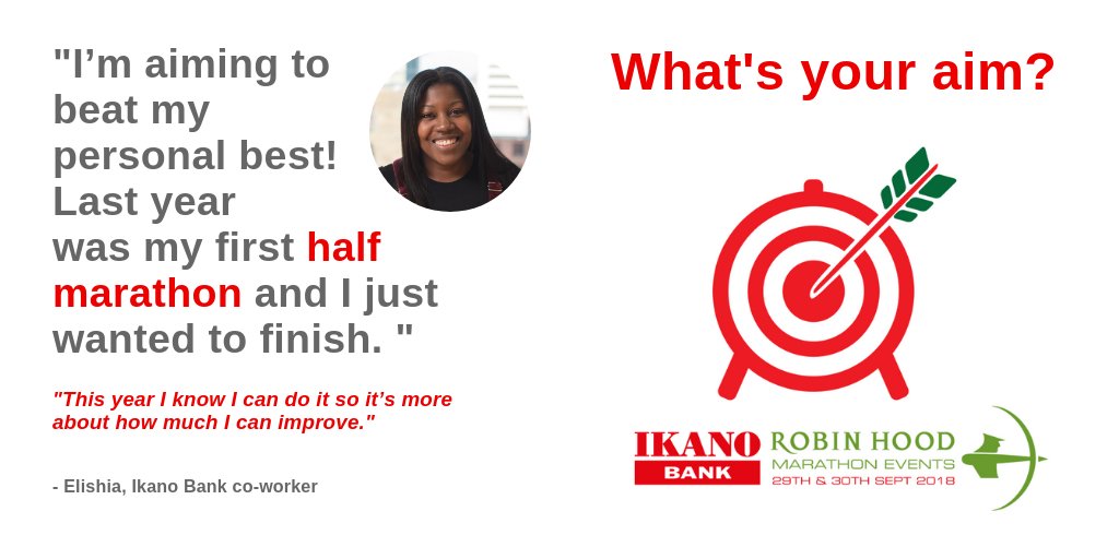IkanoBankRetail's tweet photo. 340 co-workers, retail partners, suppliers, family members & friends will be running this year's half marathon & mini marathon on behalf of Ikano Bank.
Our co-worker, Elishia's aiming to beat her personal best! C'mon Elishia! 👊
#RunTogetherNow #RunNotts #MondayMotivation https://t.co/0IuPDGDbG9