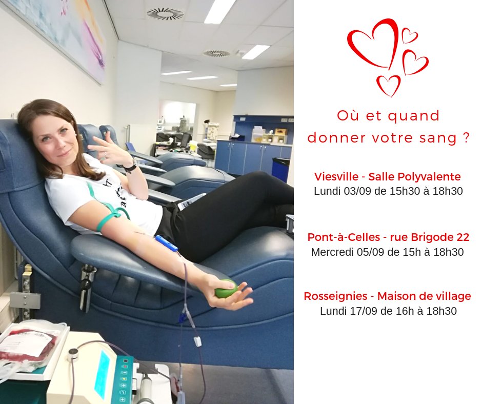 HappyCurieuse's tweet image. Don de sang, don de vie 
&amp;gt; 1 don = 3 vies sauvées
&amp;gt; O négatif = donneur universel
&amp;gt; Maximum 4 dons en 365 jours
&amp;gt; Min 2 mois entre 2 dons
#DondDeSang #PontACelles 
facebook.com/GaranceWauthie…