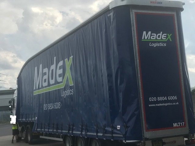MadexLogistics's tweet photo. At Madex we constantly re-invest so we can all ways keep moving forwards. our brand new trailer has a double curtain system to provide extra security and to help keep your freight even safer from the rain as it travels this winter.  why ?because we care. lets progress together 🚛 https://t.co/V49xvMAahG