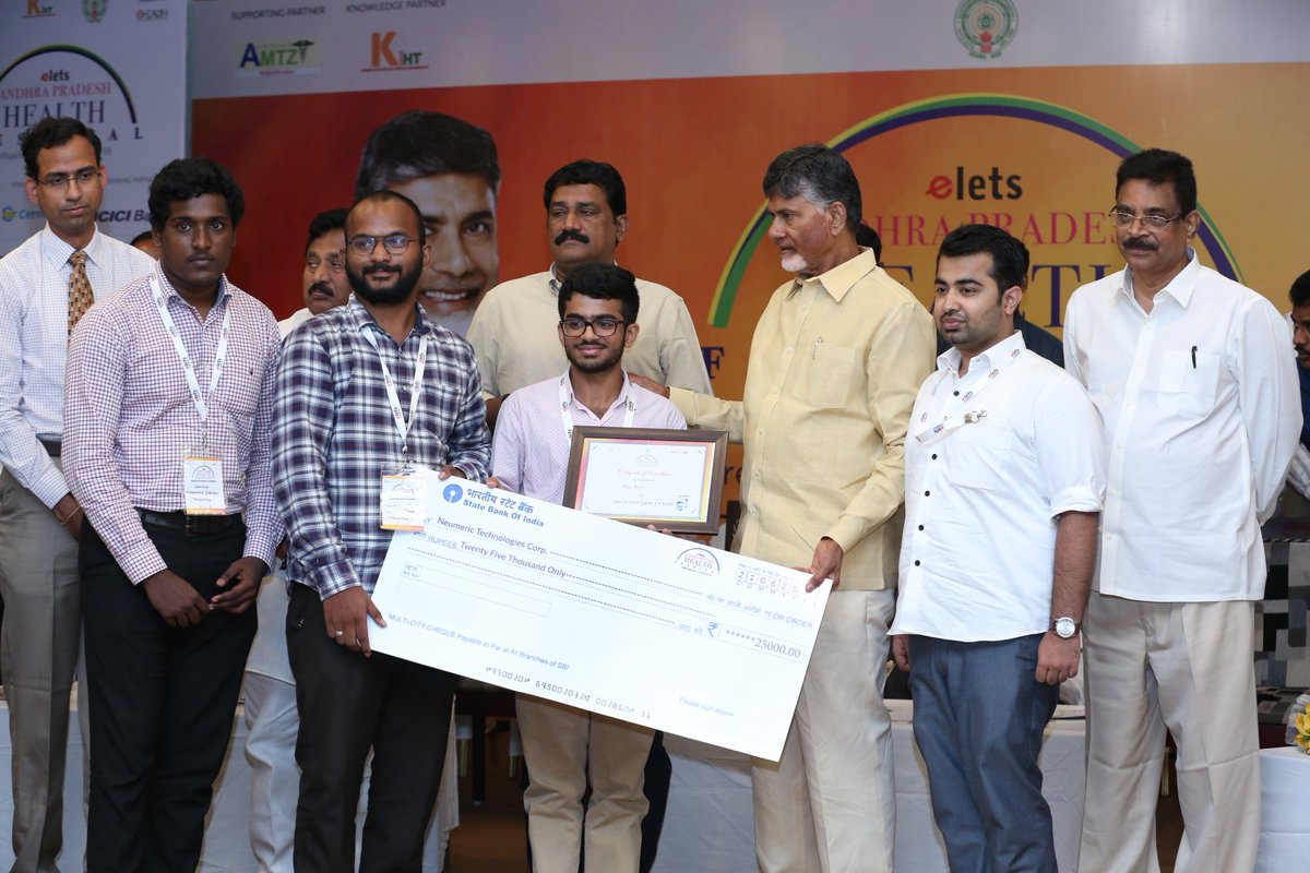 ShivNadarUniv's tweet photo. Congratulations! Yatin Malhotra (Class of 2019) @ShivNadarUniv on winning the #Hackathon at #AndhraPradesh #Health Festival, Govt. of AP. Yatin was part of team Medbots, whose prototype #BloodTransportation using #Drones won First prize https://t.co/h4vkyWnmOu