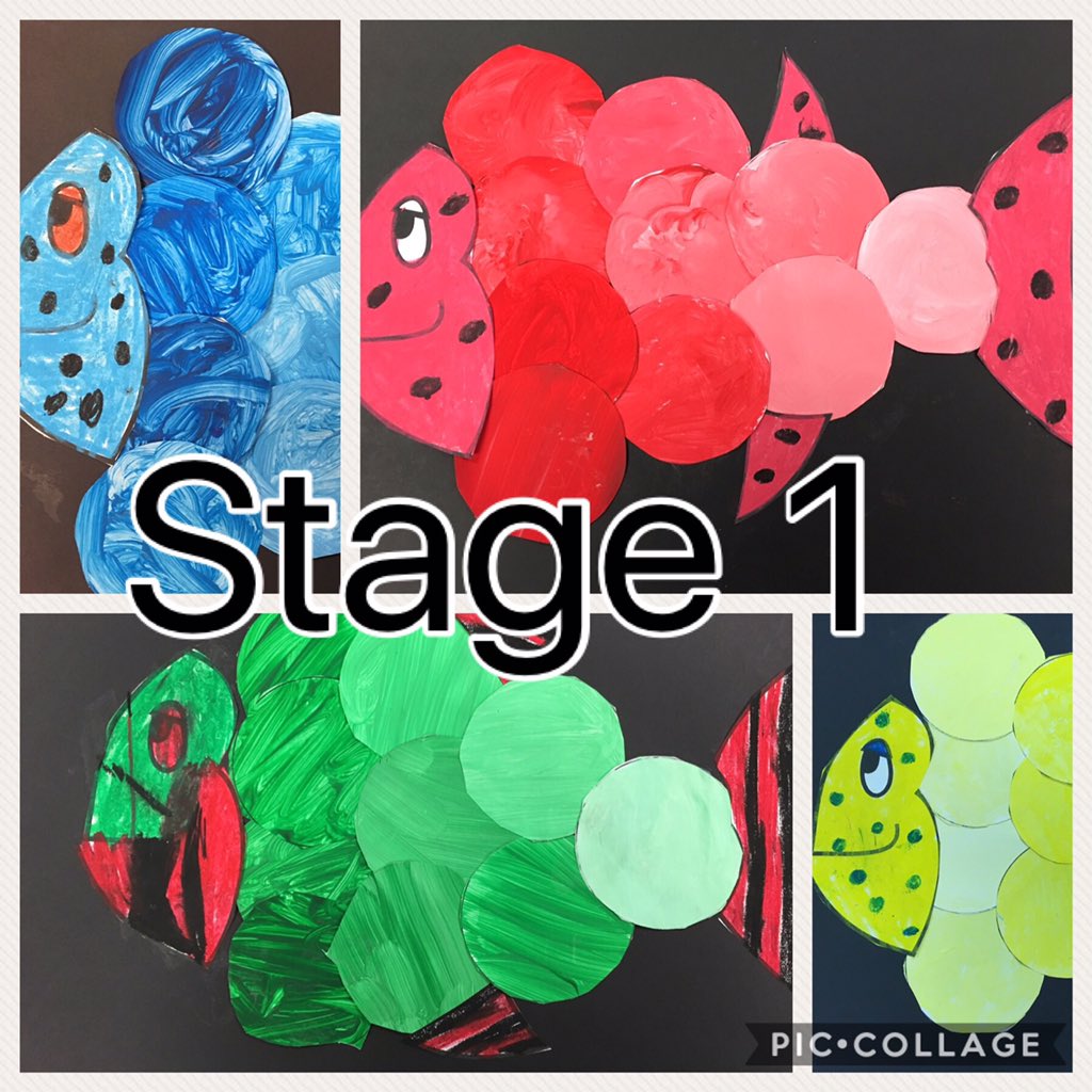 Learning about tint-tone-shade 🎨 Ss chose tint today to represent the scales on their 🐠 <a href="/PsCondell/">CondellParkPS</a>