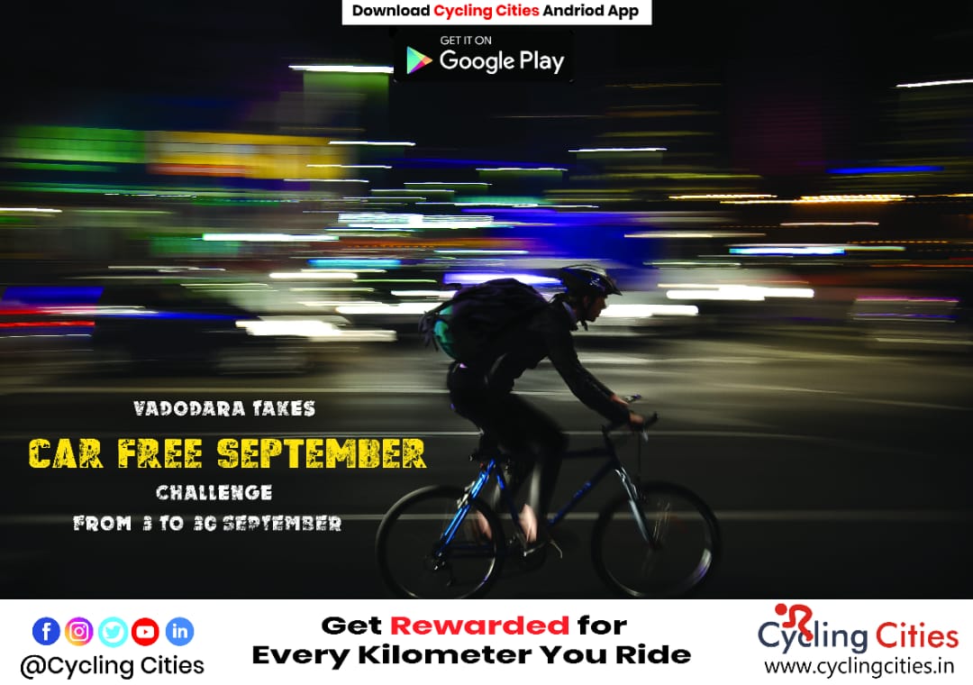 urbanvoicesin's tweet photo. Support @CyclingCities #CarFreeSeptember Challenge 🚲
 by ditching car for cycle. 
The startup has launched an unique 
#CyclingCities app where you can get redeembale coins based on KMs you ride.  
Download : https://t.co/fqf32z4X45
#Guwahati, #Vadodara, #Valsad and  #Bengaluru https://t.co/jnBoAlcB3s
