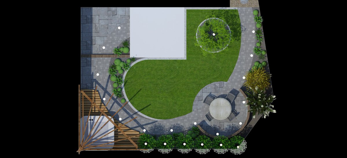Some well-placed garden lighting can make a big difference and really elevate a design to something special. Here, we've used spotlights to make a real feature of the bamboo screening, and we think it looks great #gardendesign #Northampton