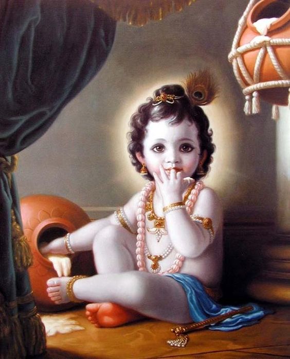 No other God other than  #Krishna is so much loved by  #Artists!! #Janmashtami #MakhanChor